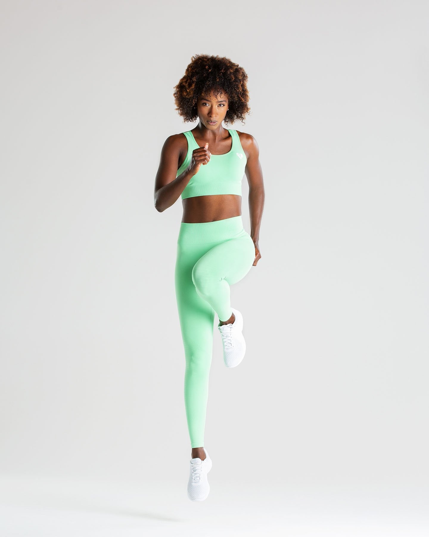 Power Seamless Sports Bra | Green Ash