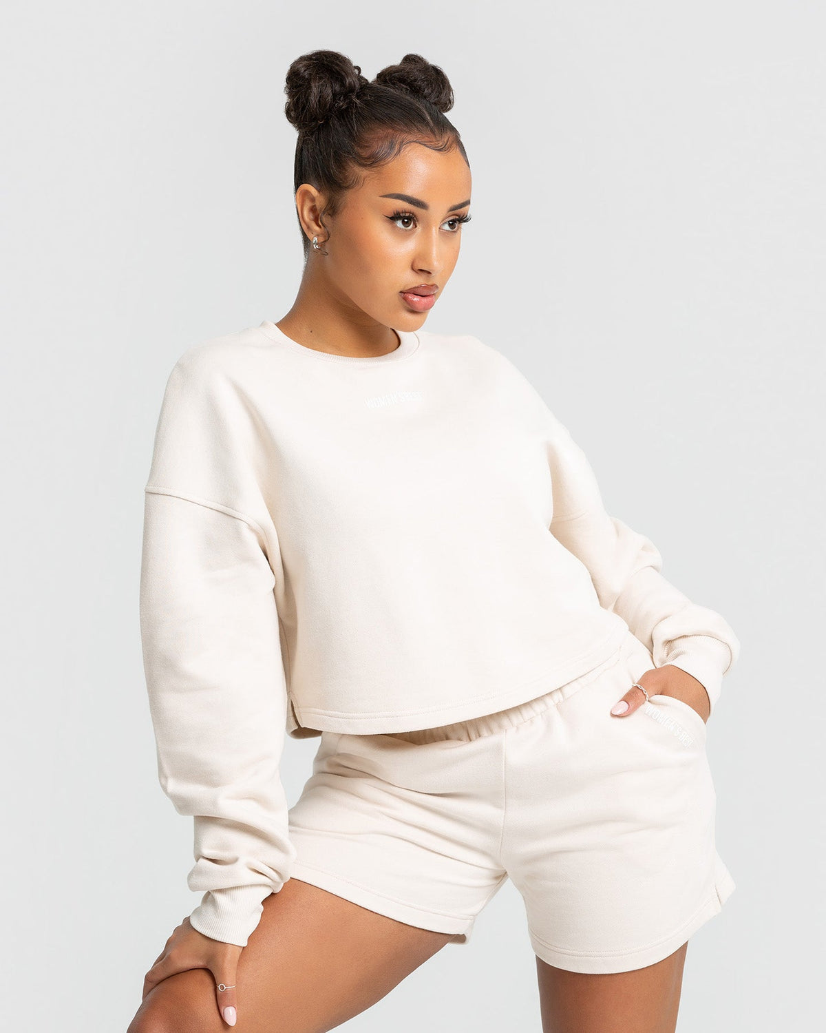 Comfort Cropped Crew Neck | Sand