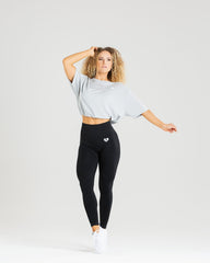 Power Crop Top | Mist Grey