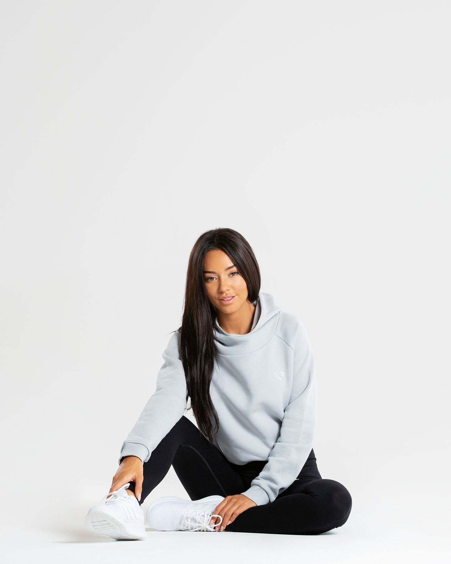 True Mesh Cropped Hoodie | Grey