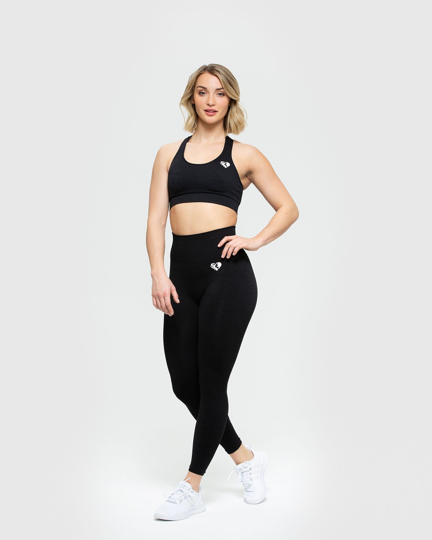 Move Seamless Sports Bra | Black Marl